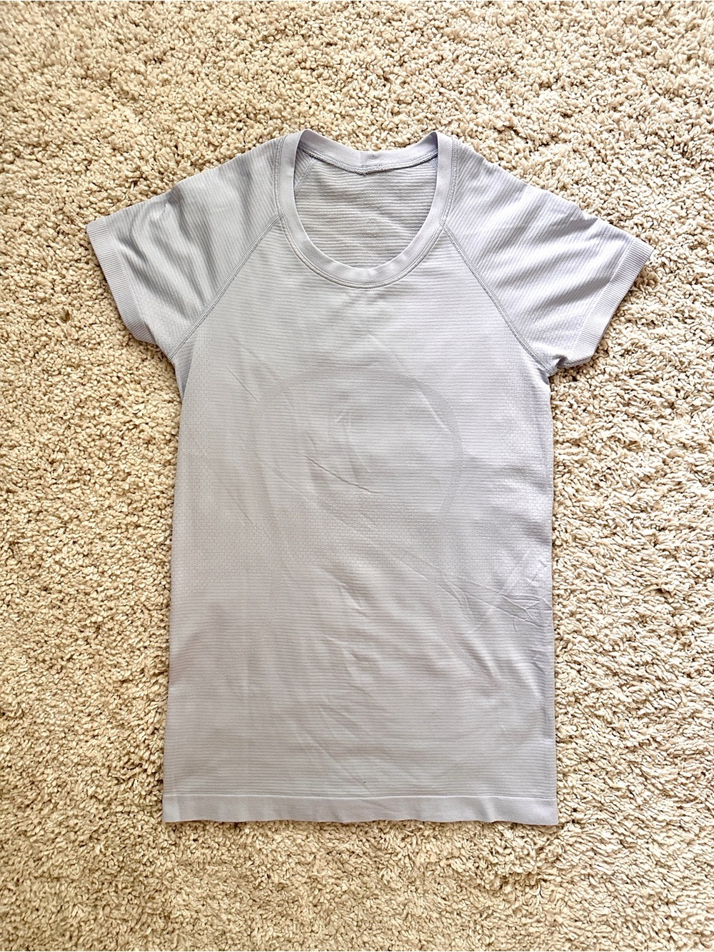 LULULEMON 6 Women’s Swiftly Tech Short Sleeve Crew Neck Top - Light Periwinkle